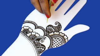 Mehndi Design Front Hand Mehandi  Full Hand Bharwa Mehndi Design  Ep 853 [upl. by Cade203]