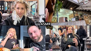 ASMR vlog  Mudei meu cabelo radicalmente pizzaria com amigas academia etc [upl. by Nyved]