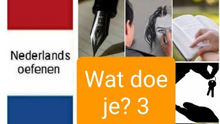 Wat doe je 3  werkwoorden  verbs  Nederlands leren  woordenschat  NT2  learning Dutch [upl. by Zosi291]