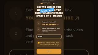 Crypto losses you believe Memefi codes cryptocurrency memefi money [upl. by Sonni]