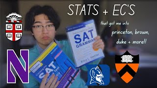 how i got into ivies princeton brown duke etc stats ecs gpa sat honors 😩 [upl. by Kimberly]