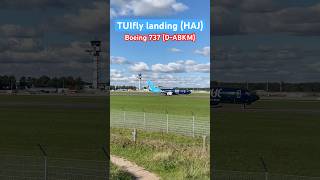 TUIfly Boeing 737 landing at Hannover airport HAJ hannoverairport tuifly landing boeing 737 [upl. by O'Kelly713]