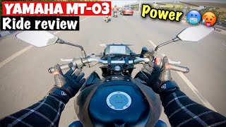 2024 YAMAHA MT03 HARD amp FAST DETAILED RIDE REVIEW [upl. by Alyag]