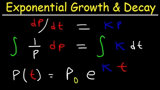 Exponential Growth and Decay Calculus Relative Growth Rate Differential Equations Word Problems [upl. by Nairahcaz]