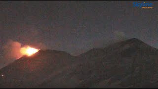 🔴 Recorded live footage from Volcano Etna  Night Eruption  Live Cameras from the world [upl. by Revert]