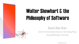 Walter Shewhart and the Philosophy of Software [upl. by See]