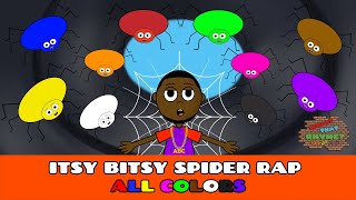 The Itsy Bitsy Spider Rap Remix  All Color Spiders  Rap Kids Songs  Rap Nursery Rhymes [upl. by Erasaec415]