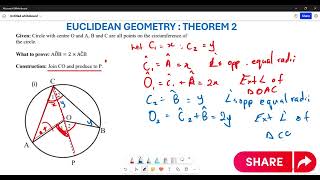 EUCLIDEAN GEOMETRY  THEOREM 2 PROOF [upl. by Morly]