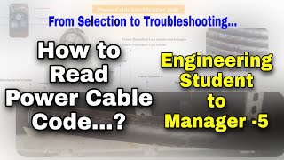 Industrial Electrical Power cable Construction Identification Selection and Troubleshooting [upl. by Ahsilif]