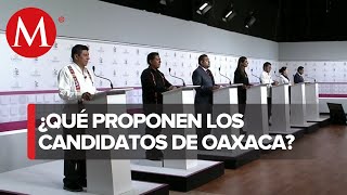 Primer debate de candidatos a la gubernatura de Oaxaca pocas propuestas y muchas acusaciones [upl. by Atnoed369]