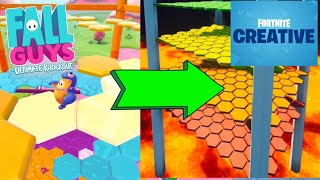 How To Make HEXAGON FROM FALL GUYS In Fortnite Creative Tutorial [upl. by Iffar]