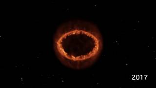 Blast Wave from a Stellar Explosion Simulation of Supernova 1987A [upl. by Rimahs207]