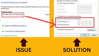 100 SOLVED The DNS Server Isnt Responding Fix  DNS Server Not Responding [upl. by Pontone]