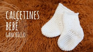 Tutorial Calcetines Fáciles Bebé Ganchillo  Crochet [upl. by Dearborn332]