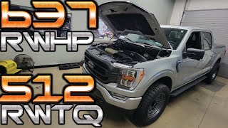 2021 F150 50 Whipple Supercharger Stage 2 Dyno with Stainless Works Headers at Brenspeed [upl. by Imis]