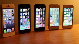 iPhone 5 iOS 6 vs iOS 7 vs iOS 8 vs iOS 9 vs iOS 10 [upl. by Iona858]