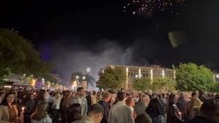 Greek Orthodox Easter  Central square of Argostoli  Kefalonia Greece 2024 [upl. by Hiett]