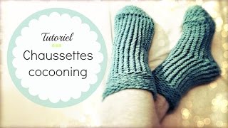 TRICOTER DES CHAUSSETTES FACILES [upl. by Naira520]