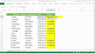 excel667  Kwartał na podstawie daty [upl. by Melisande]