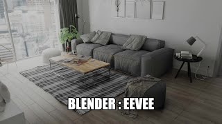 How to create Realistic Interior Render in Blender  EEVEE [upl. by Ahens]