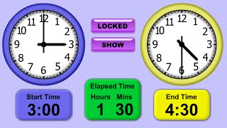 Elapsed Time Clocks Teaching Tool [upl. by Neysa]