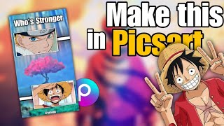 How to make anime polls for instagram in picsart  polls for anime account [upl. by Aehsal695]