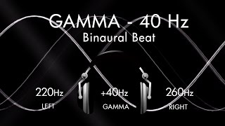 Gamma for a Genius Brain  1hr Pure Binaural Beat Session at 40Hz Intervals [upl. by Fatsug787]