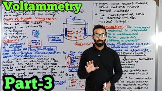 Part3 Voltammetry  Modes of mass transfer  Diffusion migration convection [upl. by Yrral]