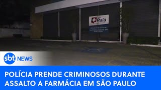 Polícia prende 4 criminosos em assalto a farmácia na zona sul de SP  SBTNewsnaTV 190824 [upl. by Roxine]