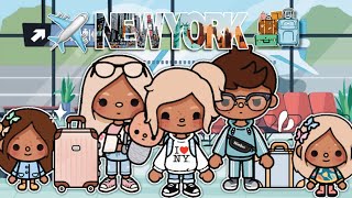 Going On Holiday To NEW YORK 🗽🇺🇸  with voice  Toca Boca Life World [upl. by Nylteak]