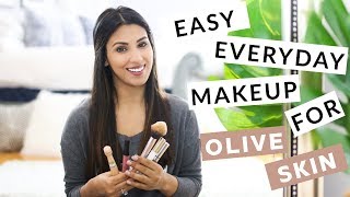 Easy Everyday Makeup Tutorial for IndianOlive Skin [upl. by Ahtnicaj]