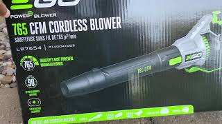 Ego 765 Leaf Blower unboxingfirst use [upl. by Tnilc]