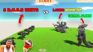 5 BOSS UNITS VS LAZER MONSTER and ULTRA ALIEN in Animal Revolt Battle Simulator  Shinchan Chop [upl. by Anhpad]