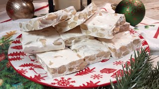 Homemade Torrone  Italian Nougat Candy  Christmas Recipe [upl. by Theodora]