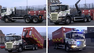 HAZMAT Prime Mover loads Mass Decontamination Pod White Fire Engine  SFRS 4K [upl. by Yngiram]