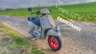 Vespa GTV 300 erste Fahrt  März 2024 [upl. by Imak628]