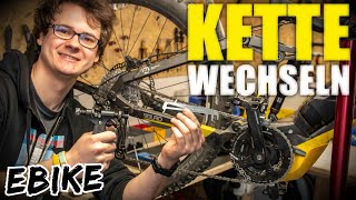 Fahrradkette tauschenwechseln und Kettenlänge ermitteln [upl. by Augie]