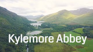 Kylemore Abbey Ireland  Aerial 4K [upl. by Ttekcirc]