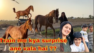 5 months pregnancy me horse riding toral ka or surprise coming in train [upl. by Affer719]