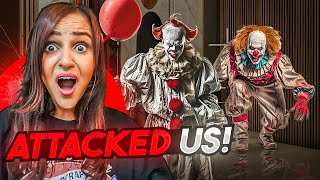 TWO CLOWNS attacked us in our HOUSE 😱 OMG [upl. by Quackenbush]