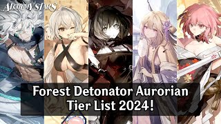 Alchemy Stars Aurorian Tier List 2024  Recommended Forest Detonator List 2024 [upl. by Wycoff]