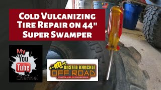 Tire repair with Busted Knuckle cold vulcanizing compoundFAIL [upl. by Henri869]