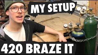 Brazing Setup for Bicycle Framebuilding  Torch Rig Overview [upl. by Deyes]