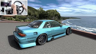 PS13 Drift  Cruise Along Pacific Coast  Assetto Corsa  Steering Wheel Gameplay [upl. by Annua647]