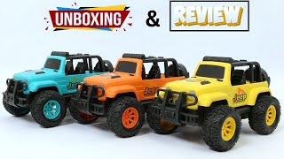 Jeep Toy Car Unboxing and Review  Green Yellow and Blue Off Road VehicleJeep Unboxing Video [upl. by Ferdinande339]