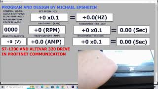 S7 1200 AND ALTIVAR 320 IN PROFINET COMMUNICATION [upl. by Artenehs]