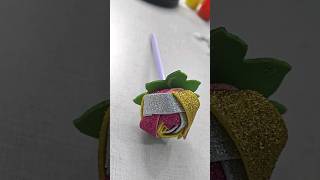 How to make cute Flower pencil topper idea viralshort penciltopper trending shorts craftideas [upl. by Enilamme324]