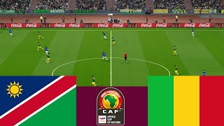 Mali 0 vs 0 Namibia CAF 2024 match highlights  Video game simulation PES 2021 [upl. by Einhorn]