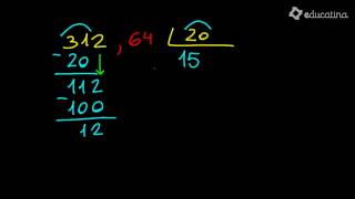 División dividendo con decimales  Aritmética  Educatina [upl. by Attehcnoc162]