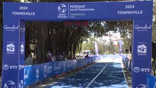 Townsville  Cross Duathlon World Championships Finish Line cam [upl. by Annasoh]